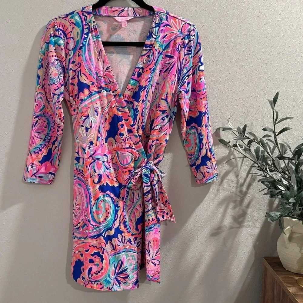 Lilly Pulitzer Pink and Blue Paisley Jumpsuit